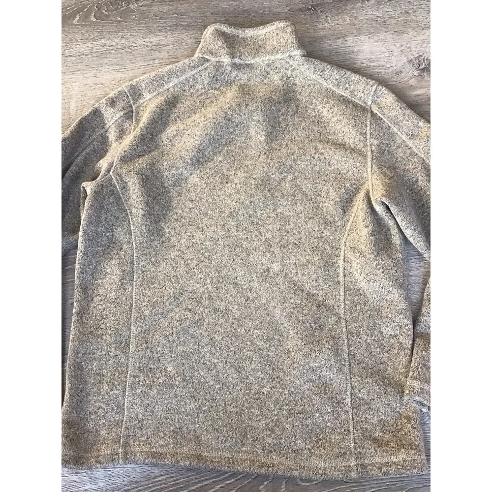 The North Face Fleece Jacket Men's Medium Gray Quarter Zip Long Sleeve Pullover